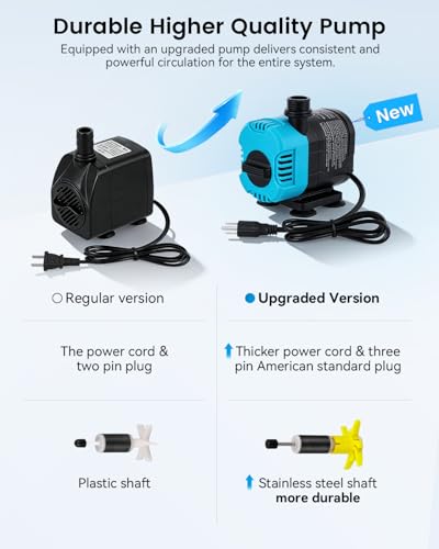 BAOSHISHAN 1/10 HP Aquarium Chiller 42 Gallon 160L Water Cooling System | Quiet Compressor Refrigeration, Includes Pump and Tubing, 110V, Ideal for Hydroponics, Axolotl and Reef Tanks - size: 160L