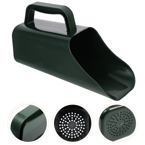 Kisangel Aquarium Gravel Shovel Plastic Fish Tank Sand Scoop with Drainage Holes Multifunctional Sediment Cleaning Tool for Fish Tank Maintenance