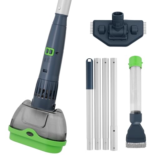 Rechargeable Pool & Spa Hot Tub Vacuum Cleaner - Dual Mode & Magnetic Drive System, 25µm Ultra Fine Mesh Filters for Hot Tub, Small Above Ground Pools - 70 Mins