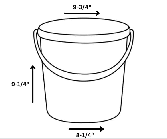 House Naturals 2 Gallon Purple Food Grade BPA Free Made in USA Bucket with Screw On Lid - Pack of 3 (Yellow lids) - color: Yellow Lids