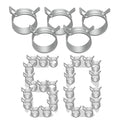 60Pcs 0.28"(7mm) Spring Band Hose Clamps,Constant Tension Hose Spring Clamps, Fuel Line Silicone Vacuum Hose Steel Clamp,Low Pressure Air Clip Clamp for Automobiles(Grey) - color: Gery-60pcs, size: 0.28"(7mm)
