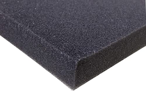 Wave Point Aquarium Filter Sponge Open Cell Foam Sheet Bio Sponge Filter Media Pad HMF Fish Tank Sump Divider 23" x 12.25" x 2" (Black 40PPI (1pc)) - color: Black 40PPI (1pc)