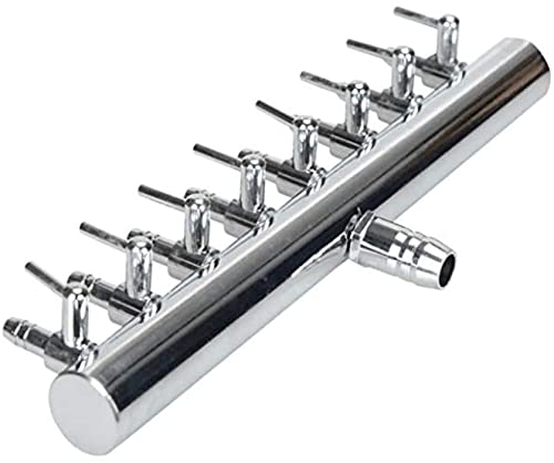 Aquarium Air Valve 8 Way Inline Manifold Air Flow Pump Tubing Splitter Lever Control Valve