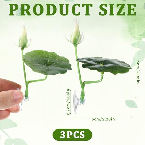 QfwdfcTrenz 3 Pcs Betta Fish Bed Betta Leaf Hammock Suction Cup Tank Decor Fish Toys Leaf Pad Leaves Tank Accessories Simulates Natural Habitat Comfortable Rest Area