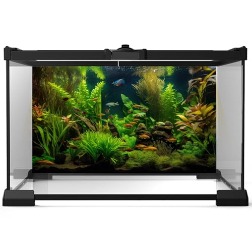 Aquarium Background Tropical Freshwater Colorful Fish Plants Fish Tank Background Tranquil Under The Sea Aquatic Plants Cork Redwood Root Lush Green Moss Reptile Tank Terrarium Background 24x12in - color: Cork Green, size: 24(W)x12(H)inches/ 60(W)*30cm(H)