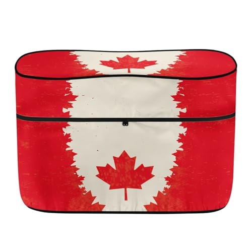 Canadian Flag Travel Trailer Propane Tank Cover Fit for Dual 20lb Tanks Dust-Proof Sun Protection Weather Resistant Gas Cylinder Cover - color: Canadian Flag, size: S(20LB)
