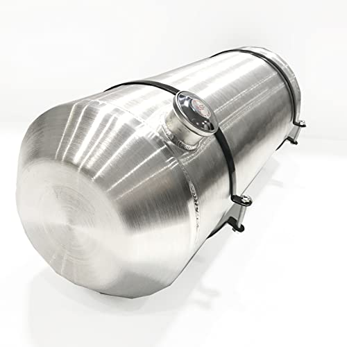 JSD 15.63 Gallons 12''x33" Spun Round Aluminum Gas Tank Fuel Tank End Fill 3/8" NPT Outlet --Off-road mini bike,go kart - size: 12" x 33"