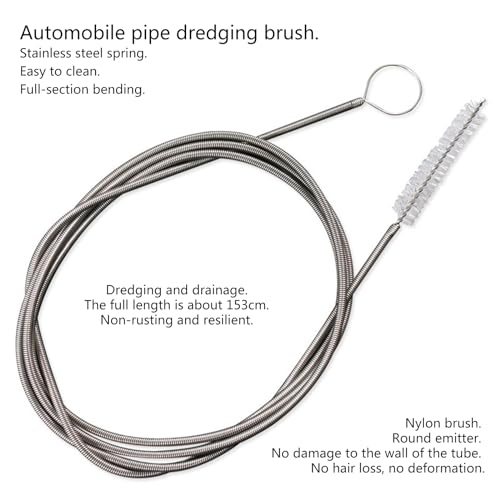 Long Pipe Flexible Tube Brush Drain Clog Remover Drain Brush Aquarium Water Filter Pipe Brush Flexible Drain Brush Air Conditioner Drain Brush Refrigerator