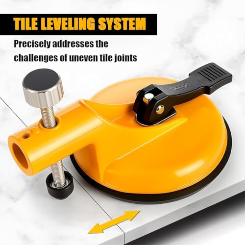 Adjustable Height Setter, Floor Gap Fixer Tool, Professional Countertop Leveling Tool with Heavy-Duty Rubber Suction Cups for Stone Slab (2pcs red) - color: 2pcs Red