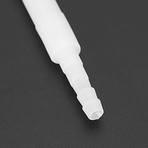 Yctze 20pcs Aquarium Hose Adapter - 4mm to 8mm PVC Air Valve Tube Connector Converter Straight Clear White Plastic Inline Tubing for Easy Water Pipe Connection