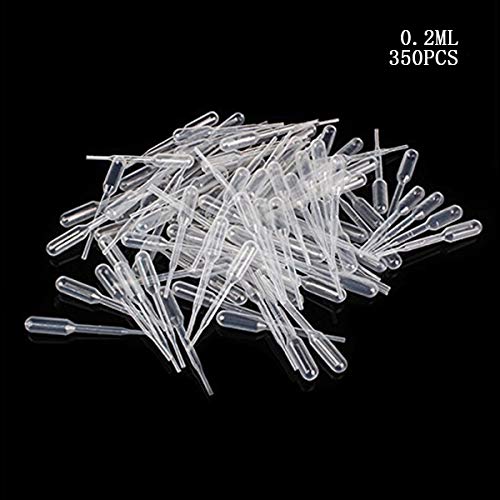 moveland 0.2ml Plastic Mini Transfer Pipettes for Liquid Mixture, 350PCS Disposable Dropper - size: 0.2 ml