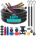 CheeMuii 12 FT Semi Truck Air Line Kit With Gladhand Holder and Springs - Red & Blue Brake Hoses and 7 Way Trailer Cord 3-in-1 for Tractor - size: 12FT-Red&Blue