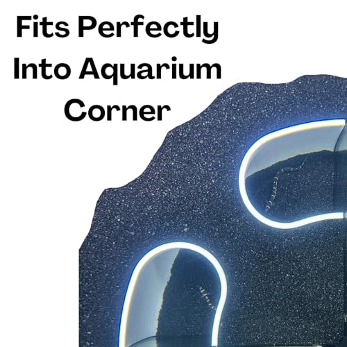 Aquarium Underground Two Hole Corner Cave | Viewing Fish & Shrimp Tunnel | Fish Tank Undergravel Hide Decor Decoration Hideout Perfect For Corydora Catfish, Kuhli Loach, Pleco, Betta Fish (White) - color: White
