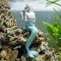 Unique Mermaid Aquarium Decorations - Resin Fish Tank Décor Thematic Ornaments, Waterproof & Non-Toxic Mermaid Statue for Enchanting Aquarium Display, Item (Blue)