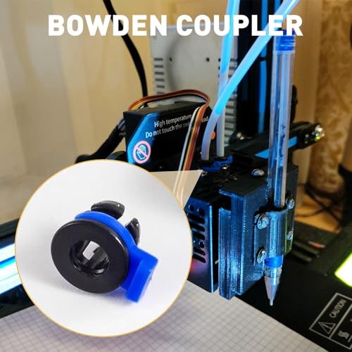 100PCS Bowden Tube Coupler Set - 1.75 Bowden Tube Coupling Collet Clamp Clip Bowden Collet and Clip Set for 3D Printer Accessories, Bowden Coupling Clip Fixed 4 mm Tube Filament Printer Parts - color: 100-PACK