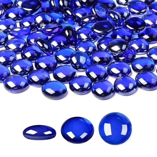SUREAM Glass Beads for Vases, 1 LB Vase Fillers for Centerpieces, Vase Filler Beads for Table Fish Tank Aquarium Gravel Home Decoration(Deep Blue) - color: Deep Blue