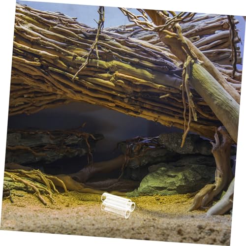 Homoyoyo Acrylic Crystal Shrimp Tube Shelter - 3 Holes Aquarium Hide for Cherry Shrimp & Small Fish Habitat