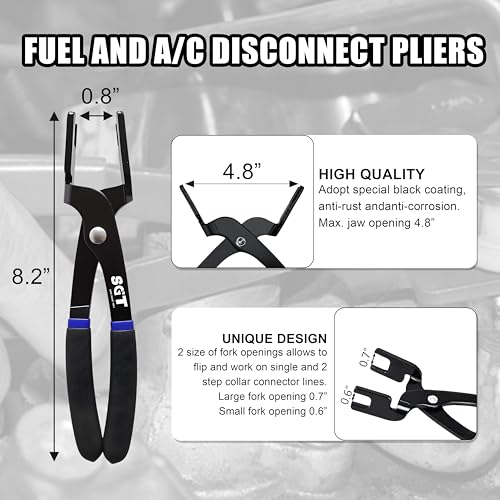 SGT 27pc Fuel Line Disconnect Tool Set,Master Quick Disconnect Tool Kit with Fuel and AC Disconnect Pliers,Fuel Line Removal Tool Set for AC Fuel Line System