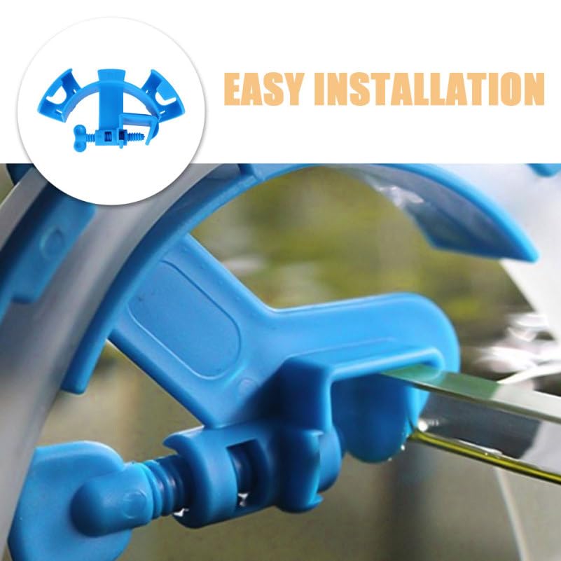 Mikikit 2pcs Sturdy Abs Water Pipe Holder Clips for Fish Tank Easy to Install Aquarium Hose Fixing Clamp Space Saving Design for Tubing