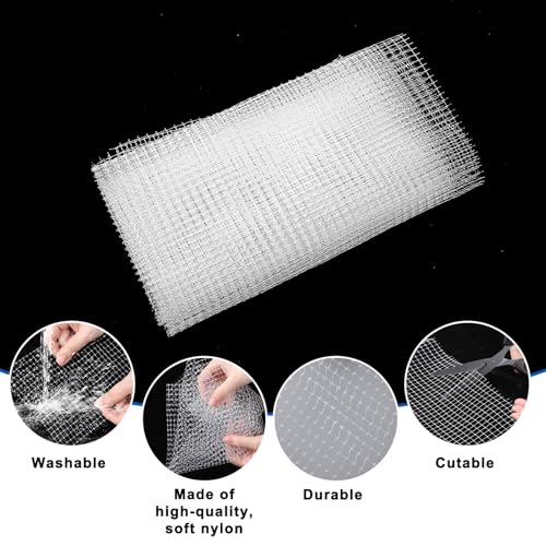 Clear Mesh Netting Material, Aquarium Mesh Lid 3.3 x 5 Feet Fish Tank Cover Screen Hood Net for Fish Tank Lid Aquarium Top Cover