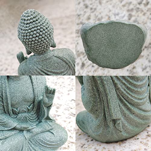 livelyfish Fish Tank Buddha Statue Handmade Japanese Aquarium Decoration Heavy-Duty Peace Hand Meditation Buda Sculpture for Aquarium Fish Tank Home Decor, Large-B - size: B