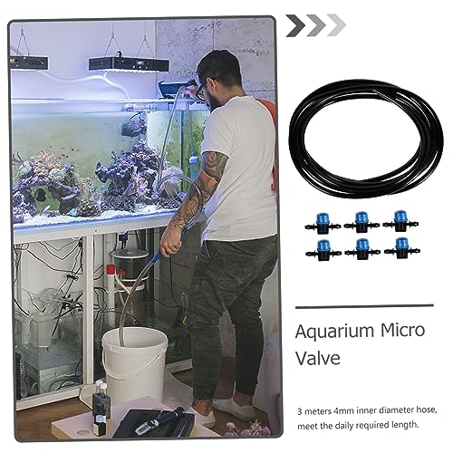 Happyyami 1set Aquarium Barb Hose Kit Flexible Tubing with Connectors for Fish Tanks Safe for Fish Supply Control