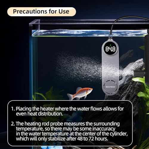 boxtech 300w Fish Tank Heater - Aquarium Heater with Led Digital Display, External Temperature Controller, Overheat Protection for 35 to 70 Gallon Tank - size: 300w for 35 to 70 gallon tank