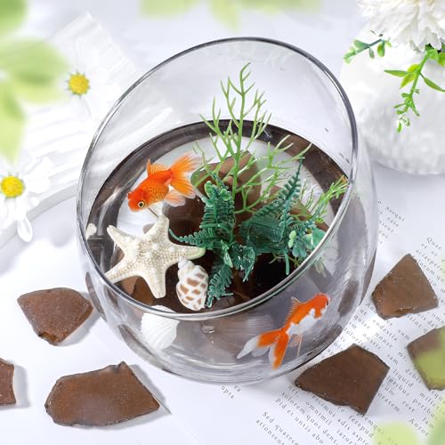 SUREAM 13oz Seaglass for Crafts, Brown Broken Glass Pieces for Art Crafts, Beach Glass for Vase Filler, Beach Wedding Centerpieces, Home Party Aquarium Decor - color: Brown