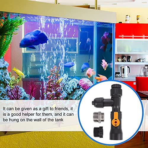 Balacoo Aquarium Water Changer Faucet Adapter – Bucketless 3-Way Valve & Filter for Gravel Vacuuming & Refill – Quiet Tap-Powered Cleaning Tool for Medium-Large Fish Tanks & Garden Hose