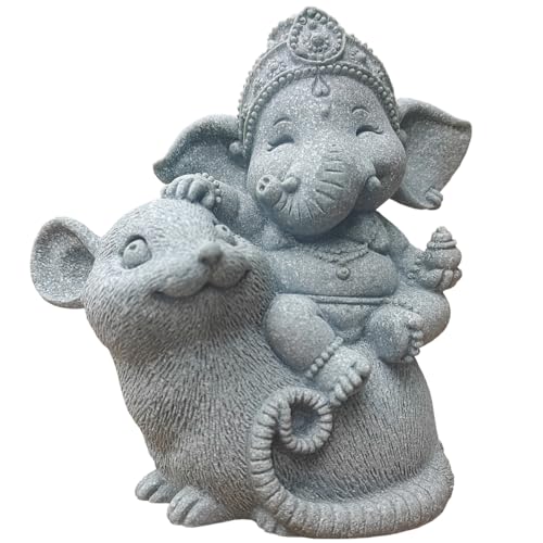 Small Elephant Statue Sandstone Figurine Hindu Meditation Buddha Sculpture for Fish Tank Aquarium Decoration (D) - color: D