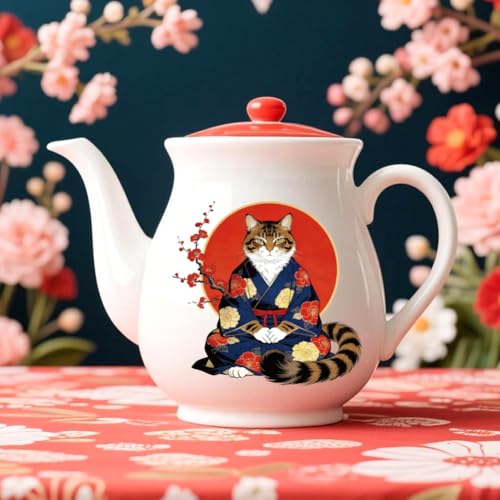 Peacoblue 18 Sheets Rub on Transfers for Crafts, Samurai Cat 3.6"x3.9" UV DTF Cup Wraps Waterproof Cold Transfers Stickers for Wood Glass Metal Cup Tumblers Mirrors Mugs Home Decor - style: Samurai Cat
