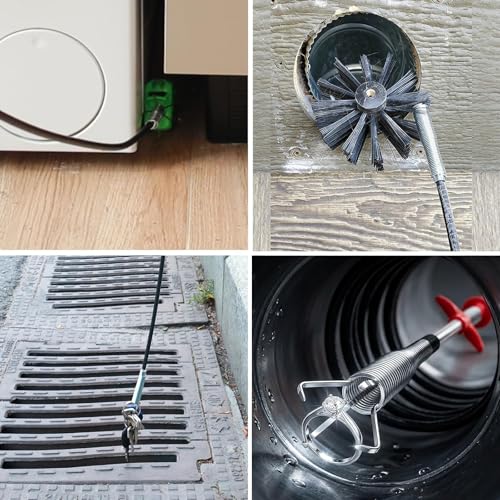 61" Drain Snake with Grabber Claw, Flexible Grabber Tool for Hair Clogs, Plumbing Auger for Sink, Tub, and Pipe Clog Remover - style: 61 IN