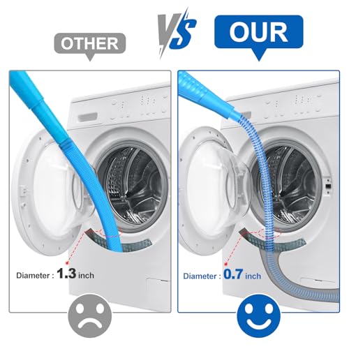 Sealegend 2 Pieces Dryer Vent Cleaner Kit, Dryer Vacuum Hose Attachment and Flexible Lint Brush, Dryer Vent Cleaning Tools for Crevice Lint Trap‌, Blue - color: Blue