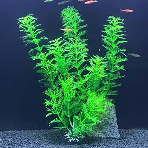 Artificial Aquarium Plants Plastic, Fake Plants for Aquarium Fish Tank, Realistic Plant 10PCS - color: 10pcs Green
