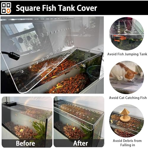 DIY Fish Aquarium Anti-Jumping Cover/Aquarium Lid, Custom & Cuttable Top Cover, Prevents Reptiles from Jumping Out - size: 51x21.5cm/20.1x8.5inch