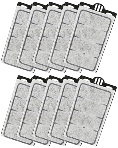 10 Pack Auqarium Filter Replacement Plates, Turtle Tank Filter Sponges, Suitable for 3.5W 280L/H Low-Water Filter