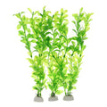 Bitray Plastic Aquarium Plant Set, 10 Inches High Green Water Grass Life-Like Attractive Decor, Fish Tank Plant Decorations, Artificial Water Plants for Aquarium, 3 PCS