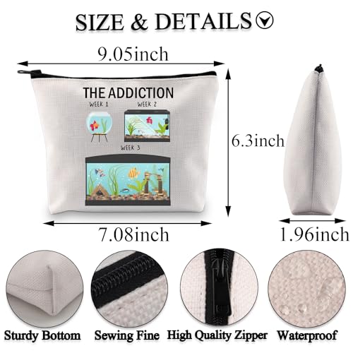 BDPWSS Fish Tank Lover Gift Aquarist Gift Aquarium Fish Addiction Gift Funny Fish Bowl Zipper Pouch For Fish Collector Gift (Week 123 bag)