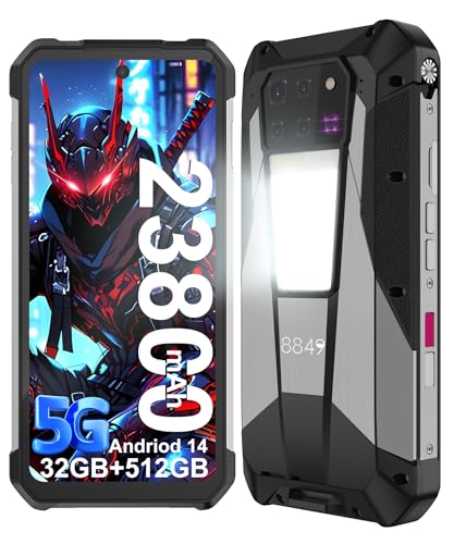 8849 Tank 3 Pro Rugged Smartphone Unlocked, Android 14 Waterproof Rugged Cell Phone with Projector, 6.79" 23800mAh 5G Mobile Phones 32GB RAM 512GB ROM, Dual SIM/Camping Light/2TB Expand/OTG/GPS - size: 16GB