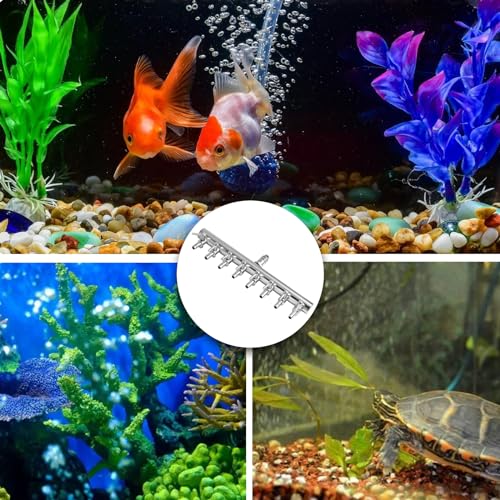 Aquarium Air Pump Valve, Aquarium Air Line Splitter Metal Fish Tank Distributor - size: 8 Way