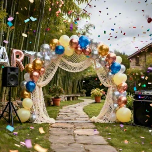 20 ft Fishing Net Decor, Large Fish Net Decorations | decorative fishing net for Pirate Mermaid Ocean Beach Hawaii Under The Sea Nautical-Themed Party - size: 20ft