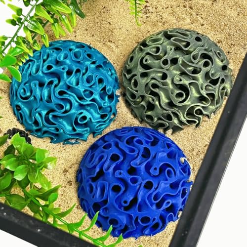 REEFSHAPE Aquarium Coral Reef Dome - Aquarium Reef Replica for Fish Shelter & Egg Laying - Aquarium Safe Dome Structure for Fish Shrimp & Aquatic Pets (Aurora Green)