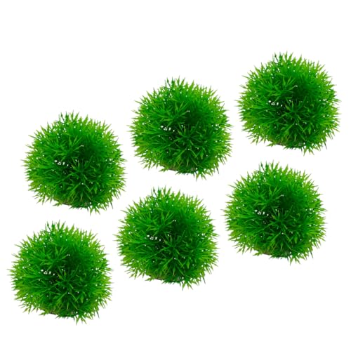Fish Tank Aquatic Plant Artificial Plants s 6pcs Artificial Grass Green Plastic Aquarium Decorate Home Decor Faux Plant Aquarium Plastic Grass - size: 9x9cm