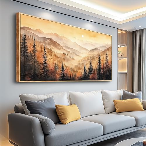 FUHAIHUA Wood Framed Canvas Wall Art For Living Room Wall Decor For Bedroom Office Wall Decoration Forest Landscape Paintings Farmhouse Pictures Artwork Room Aesthetic Home Decor 20x40 In - color: Forest Landscape Wood Framed, size: 40"L x 20"W