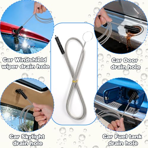 Ixiaoyoo Cleaning Brushes Set, 10 Pieces 8 Inch Nylon Tube Brush + 60 Inch Flexible Long Drain Brush, Hose Pipe Brush, Suitable for Home Kitchen, Bathroom, Fish Tank, Water Pump Accessories (Black) - color: Black Cleaning Brush Set