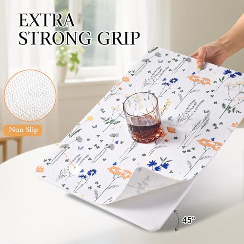 Beautysaid Shelf and Drawer Liner for Kitchen Cabinet, Non Adhesive Non Slip Shelf Paper Waterproof Washable Thickened for Dresser Pantry Shelve Bathroom Protector Liner(Floral,12 in x 20FT) - color: Floral, size: 12"W x 236"L