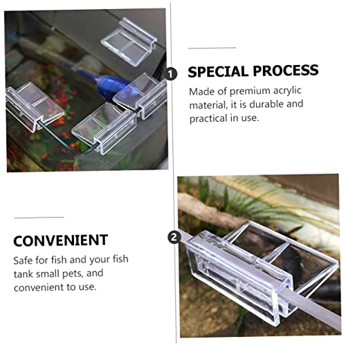 BESPORTBLE 15pcs Fish Tank Accessories Acrylic Clips Support Bracket Cover Holder for Aquarium Rack
