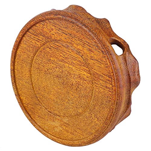 Solid Wood Round Pedestal Wooden Display Stand Vintage Home Decor for Tea Cups Potted Plants Fish Tanks with Retro Style Compact Size 3.5 Inch Inner Diameter (Green Inner Diameter 9 Height - size: Green inner diameter 9 height 2.5 cm