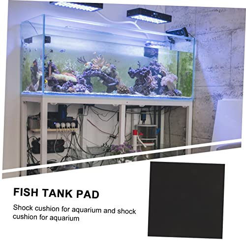 5Pcs Non Skid Aquarium Cushion Pads Insulated Fish Tank Mat for Comfort Stability Black Durable Absorption Heat Preservation for Fish Tank Supplies