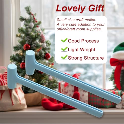 Small Hammer for Small Project, Lightweight Mallet, Little Size Hammer for Crafts, Watch, Jewelry, DIY, Leather, Blue, 2 Pcs - color: Handy Hammer, 2pcs